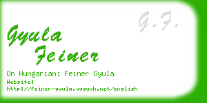 gyula feiner business card